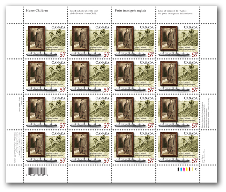 Feuillet de 16 timbres