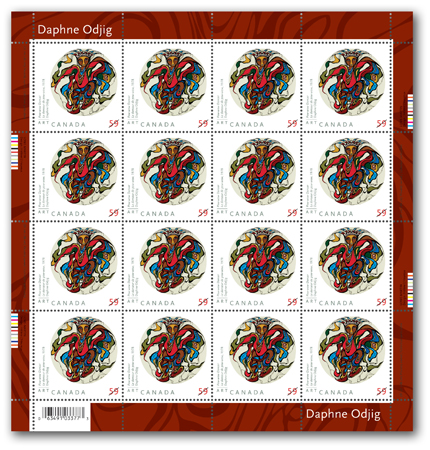 feuillet de 16 timbres