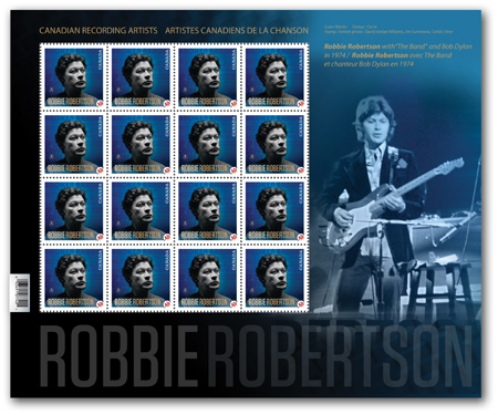 Panes of 16 stamps (Robbie Robertson)