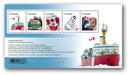 Souvenir sheet of 5 stamps