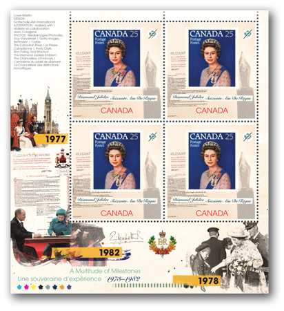 Mini-pane of 4 stamps (1973-1982)