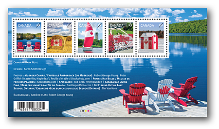 bloc-feuillet de 5 timbres