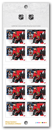 Les Sénateurs d’Ottawa | carnet de 10 timbres
