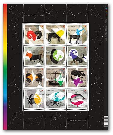 feuillet de 12 timbres