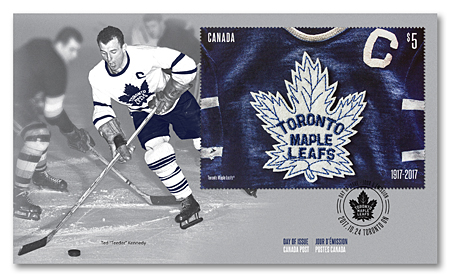 torontoMapleLeafs_OFDC_SouvenirSheet_Kennedy