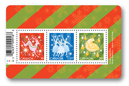 Bloc-feuillet de 
3 timbres - Éclat et lumières