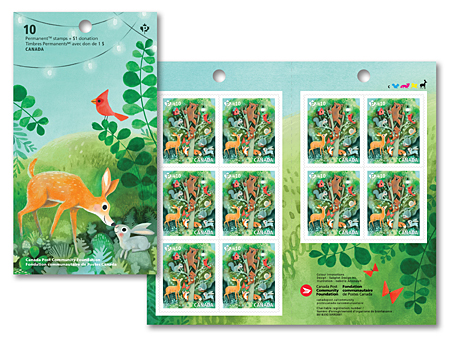 Carnet de 10 timbres - Fondation communautaire de Postes Canada