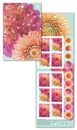 Carnet de 10 timbres - Dahlia