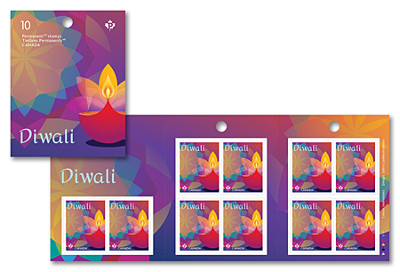 Carnet de 10 timbres - Diwali