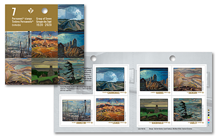 Carnet de 7 timbres - Groupe des Sept 1920-2020