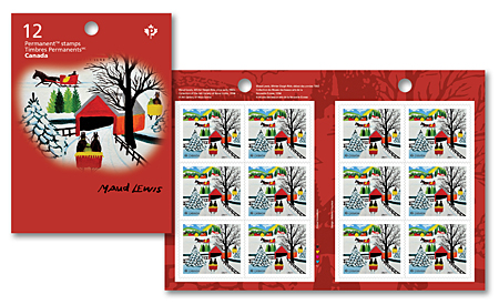 Booklet of 12 stamps - Holiday: Maud Lewis