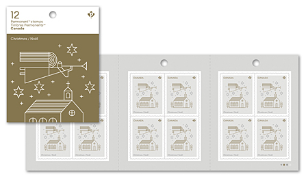 Carnet de 12 timbres - Noël anges