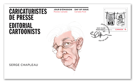 Editorial Cartoonists - Serge Chapleau - Official First Day Cover