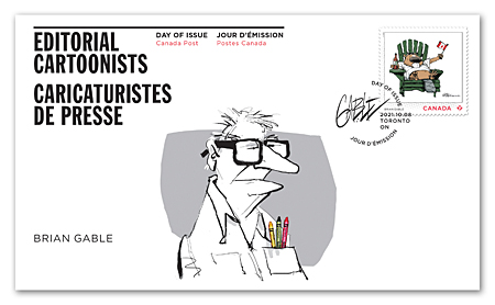 Caricaturistes de presse - Brian Gable - Plis Premier Jour officiels