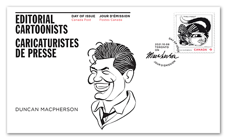 Editorial Cartoonists - Duncan Macpherson - Official First Day Cover