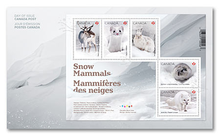 Souvenir sheet Official First Day Cover - Snow Mammals