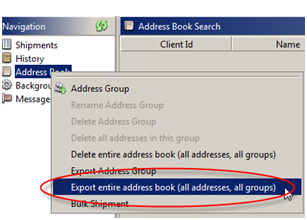 Export entire address book
