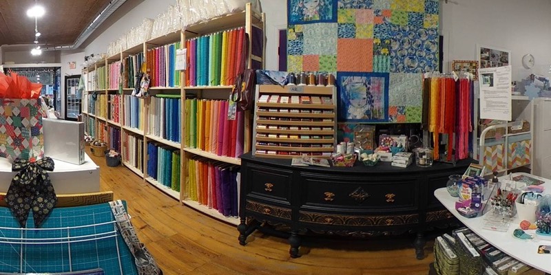 Interior of the Watergirl Quilt Co. shop. 