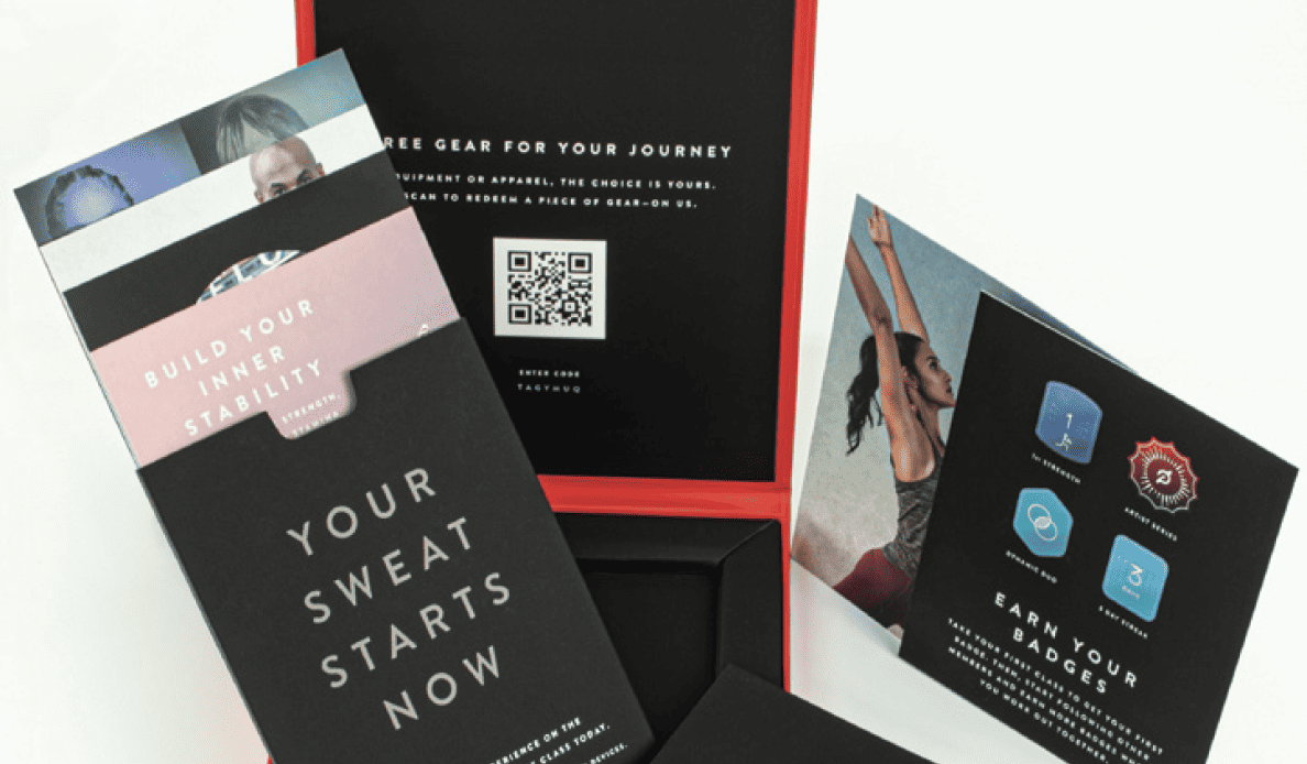 A direct mail welcome kit from Peloton. 