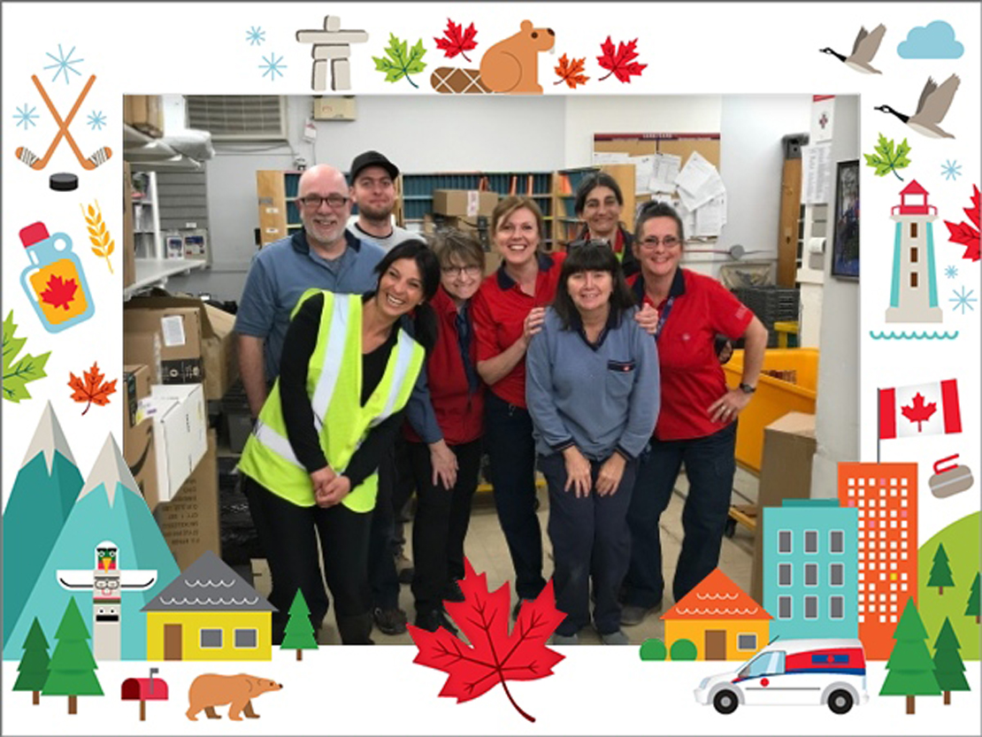 Canada Post employees posing at Prévost Post Office.