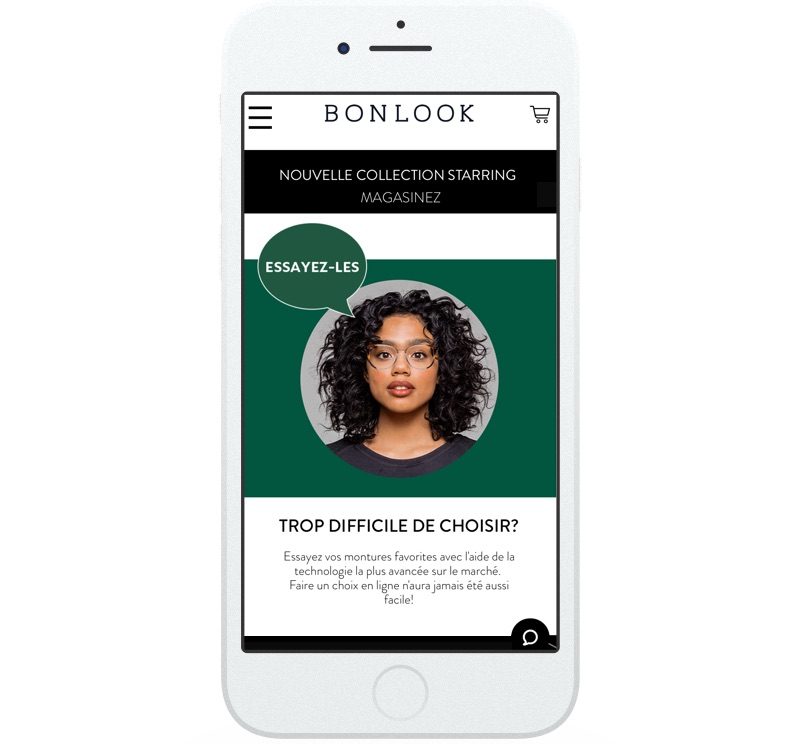 Le site Web du lunettier BonLook fait la promotion d’un outil qui permet aux acheteurs d’essayer en ligne ses plus récentes montures.