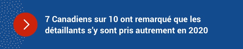 7 Canadiens sur 10 ont remarqué que les détaillants s’y sont pris autrement en 2020.