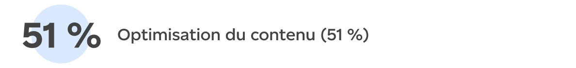 Optimisation du contenu (51 %)