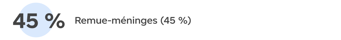 Remue-méninges (45 %)