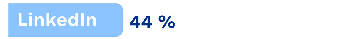 LinkedIn : 44 %