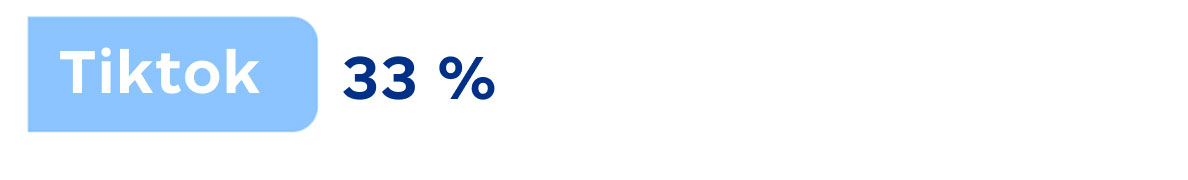 TikTok : 33 %