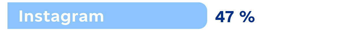 Instagram : 47 %