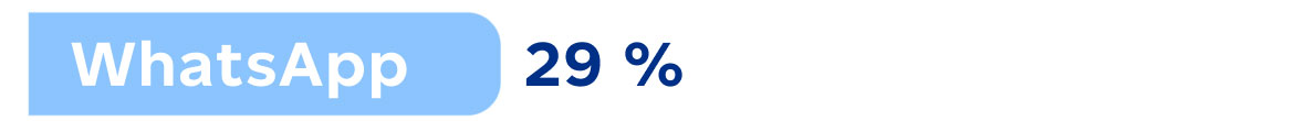 WhatsApp : 29 %