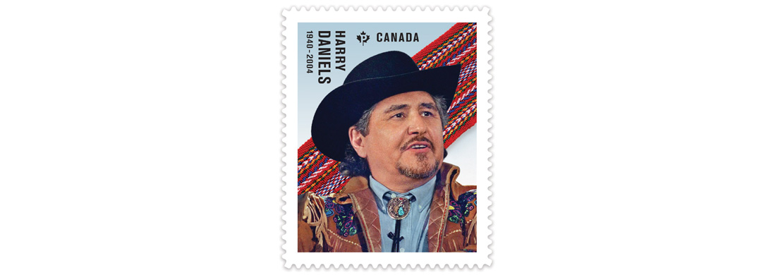 Image du timbre consacré à Harry Daniels