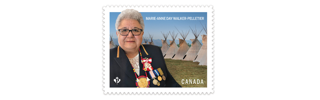 Image du timbre consacré à la cheffe Marie-Anne Day Walker-Pelletier