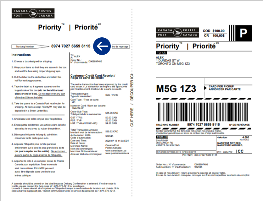 Tracking - Where to find your tracking number | Canada Post