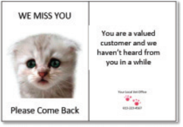 An example of a promotional greeting card