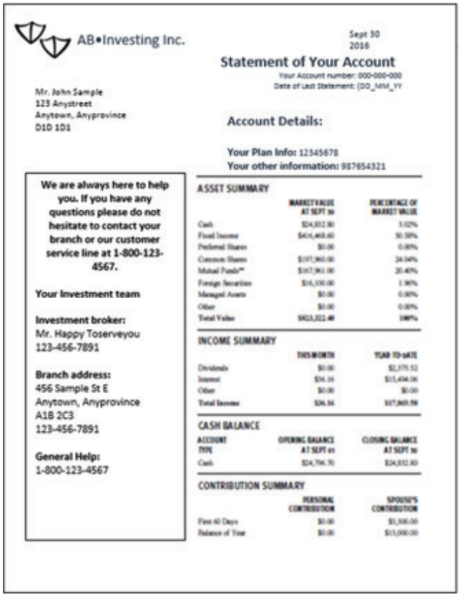 A fourth example of a non-promotional annual/financial report