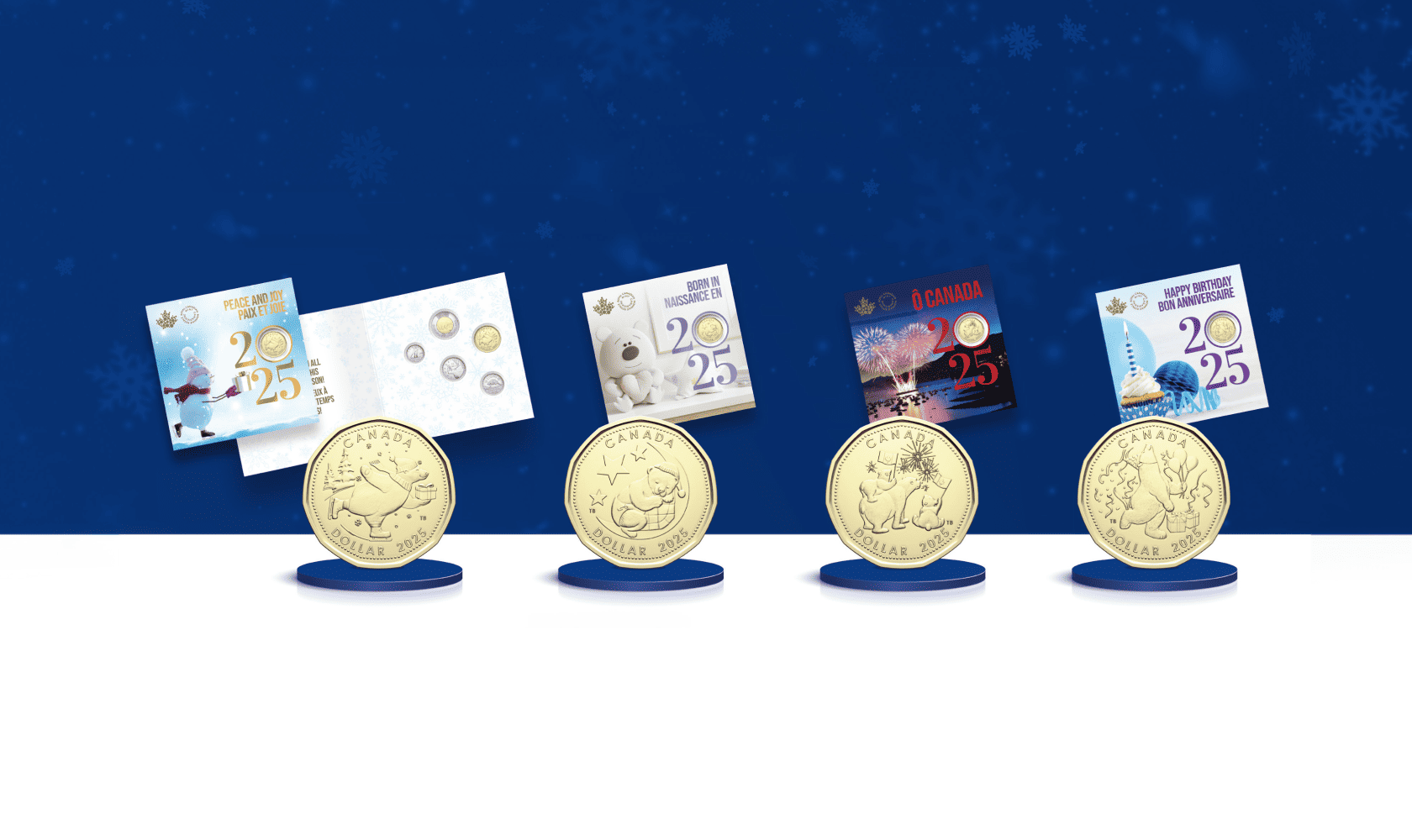 2025 coin sets from the Royal Canadian Mint.