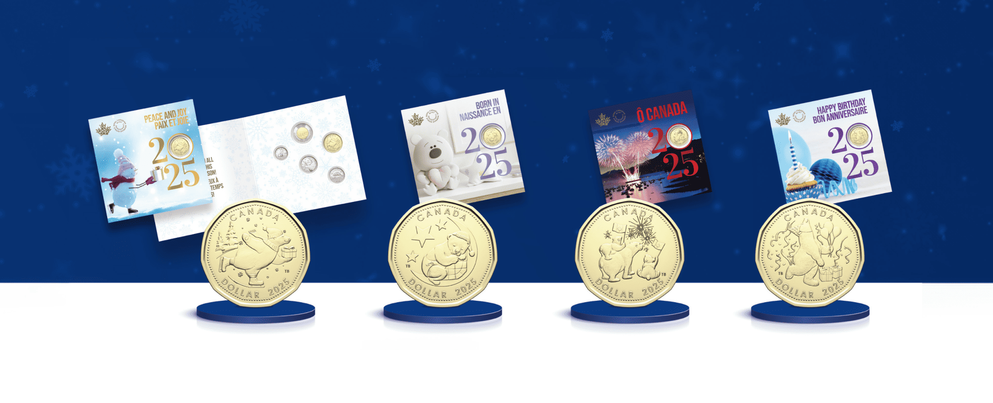2025 coin sets from the Royal Canadian Mint.