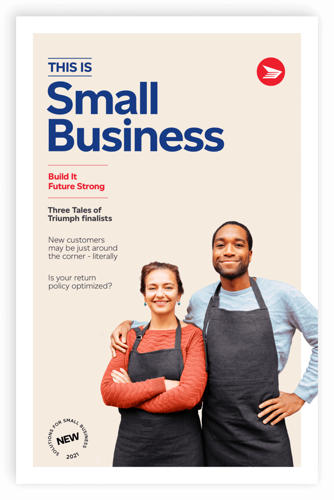 Cover of inaugural issue of “This Is Small Business” magazine.
