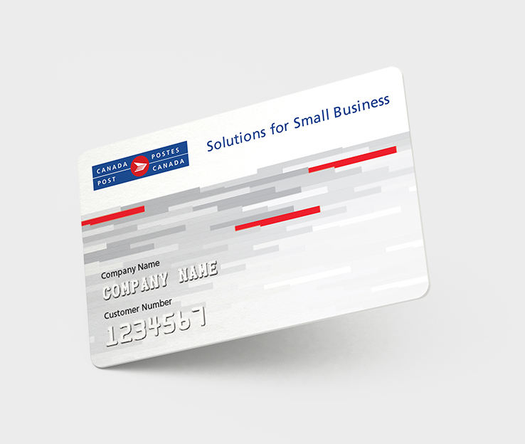 Canada Post Solutions for Small businessTM membership card.