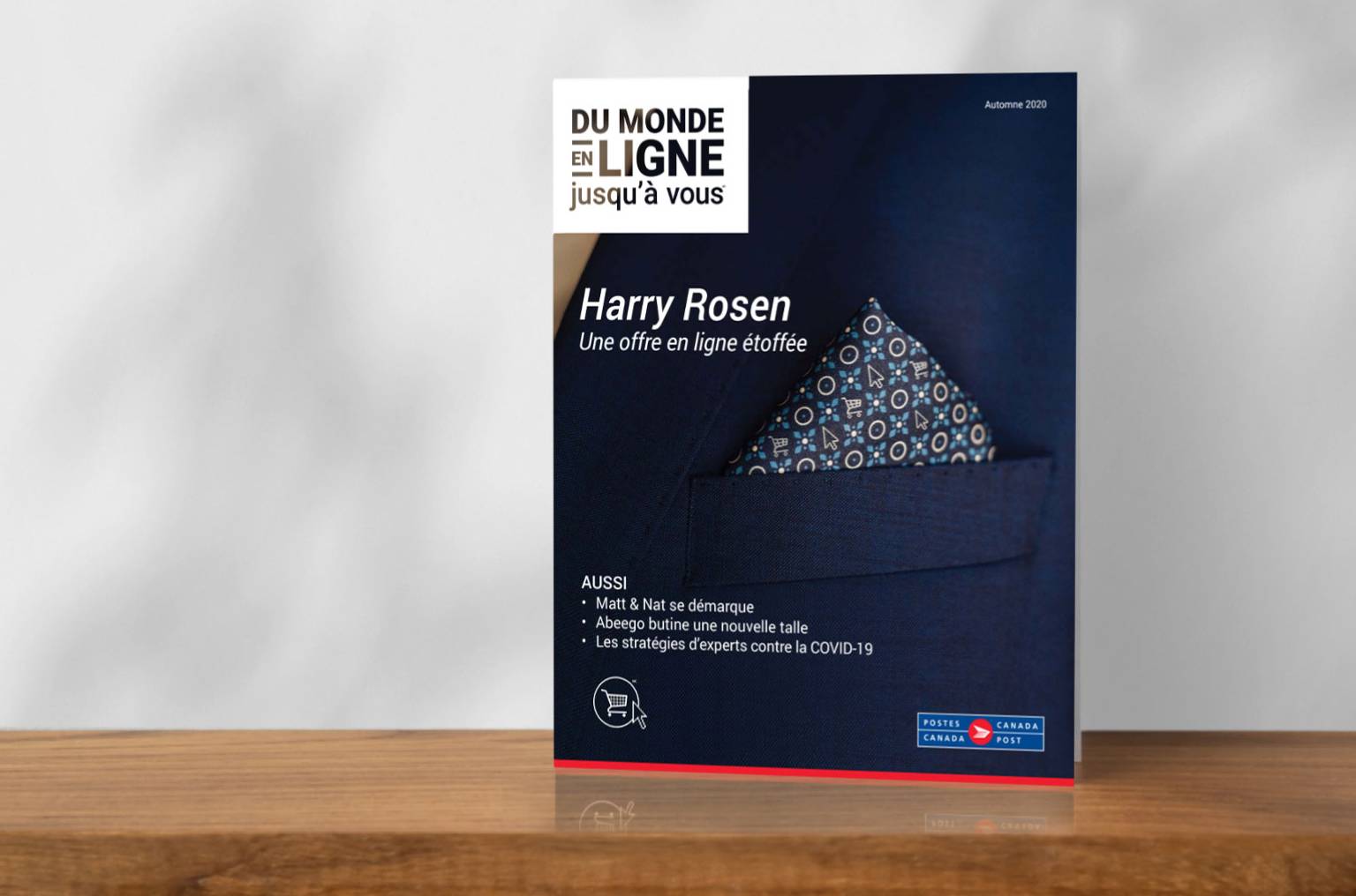 Couverture du numéro de 2020 du magazine « Du monde en ligne jusqu’à vous » annonçant l’article à la une sur le parcours d’Harry Rosen