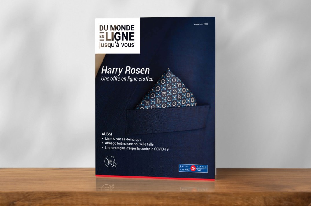 Couverture du numéro de 2020 du magazine « Du monde en ligne jusqu’à vous » annonçant l’article à la une sur le parcours d’Harry Rosen