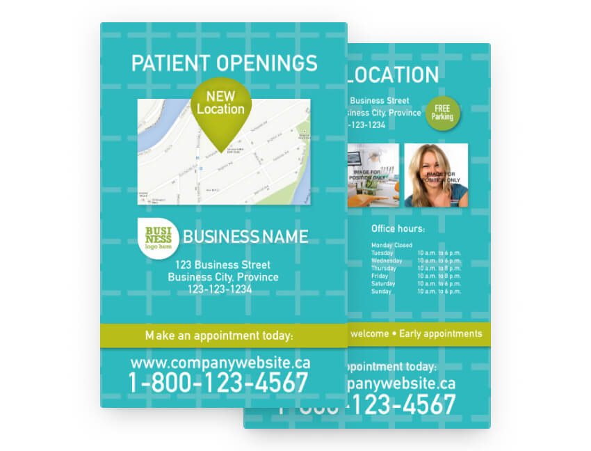 Smartmail marketing template for a healthcare business – portrait format.