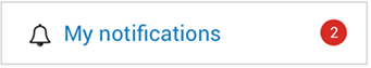 Intelligence 360 view of &ldquo;My notifications&rdquo; showing 2 alerts.