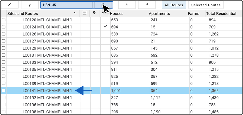 Precision Targeter tool with the search functionality highlighted.