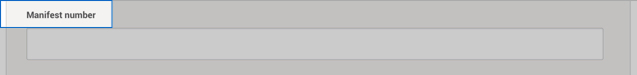 Intelligence 360 &ldquo;Manifest number&rdquo; filter. 