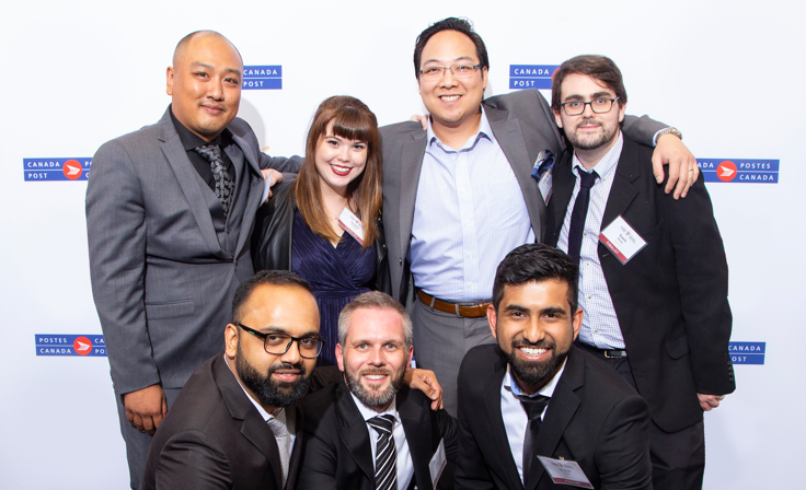 L’équipe de Big Al’s au gala des Prix de Postes Canada pour l’innovation en cybercommerce