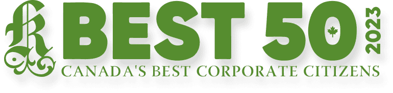 Logo du palmarès Corporate Knights des 50 meilleures entreprises citoyennes au Canada en 2023