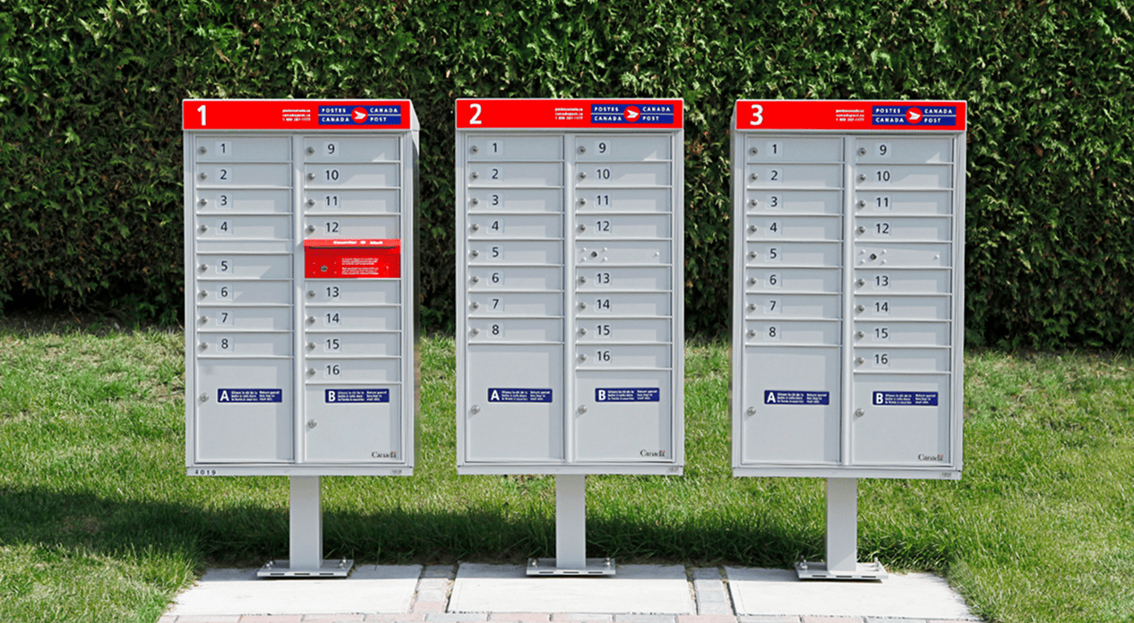 Canada Post community mailboxes.